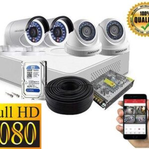 Hikvision 4 1080P Full Hd 2MP CCTV Complete System Kit With 1TB HDD