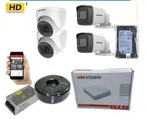Hikvision 4 Turbo HD Cameras Kit w/ 500GB Storage