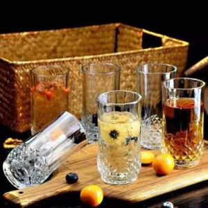 Sundabests 6pcs/Set Glass Cups Juice Cup Set