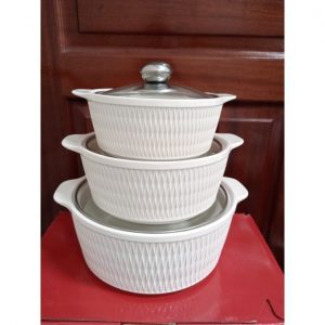 3in1 Ceramic Soup Pots Set