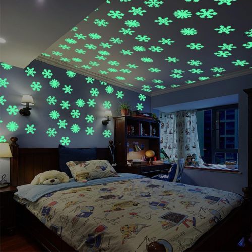 Home Decor Luminous Snowflake Wall Stickers
