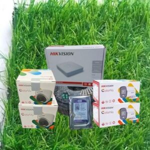 Hikvision 4 Stunning Image Quality 1080P Full HD 2MP 24/7 Full Time Colored Night Vision CCTV Cameras Complete System Kit