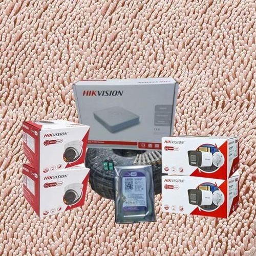 Share this product Hikvision 4 1080P Full HD Remote Viewing 2MP Hybrid Colored Night Vision Sound Capturing CCTV Cameras Complete Security Surveillance System Kit