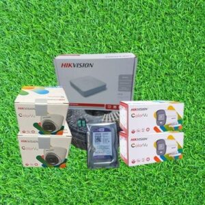 Hikvision 4 1080p Resolution, Full HD, 2MP 24/7 Full Time Colored Night Vision CCTV Cameras Complete System Kit