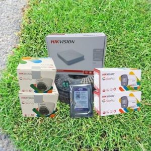 Hikvision 4 Remote Viewing 1080P Full HD, 2MP 24/7 Full Time Colored Night Vision CCTV Cameras Complete System Kit