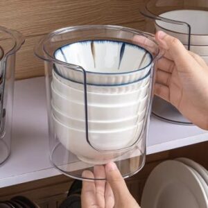 Acrylic Bowl Holder Rack Cabinet Organiser