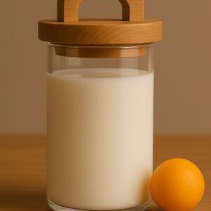 1100ml Borosilicate Glass Jar Wooden Lid & Handle