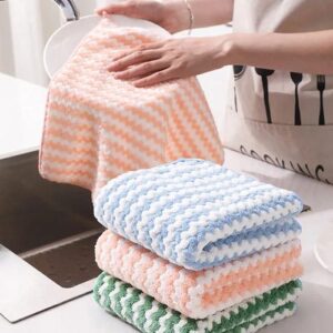 5pcs Super Absorbent Microfiber Kitchen Dish Cloth
