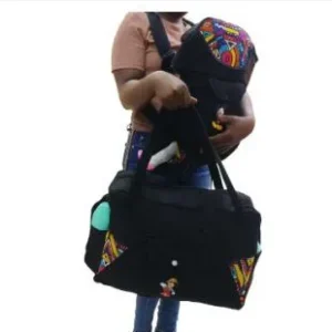 Baby Carrier and Ankara Baby Bag Combo