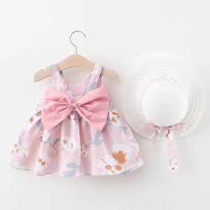 Baby Girl Princess Dress with Hat (0-3 Years)