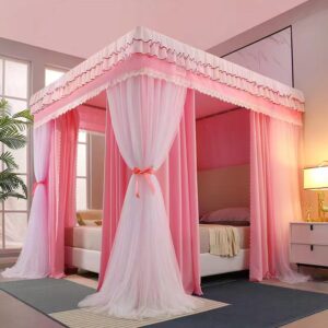 5*6 Canopy 4 Stand Stainless Steel Mosquito Net