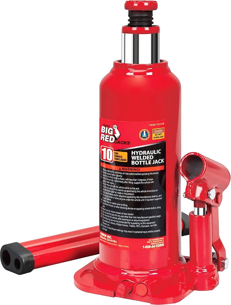 10-ton hydraulic jack.