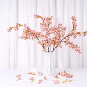 Artificial Cherry Blossom Flowers with Vase