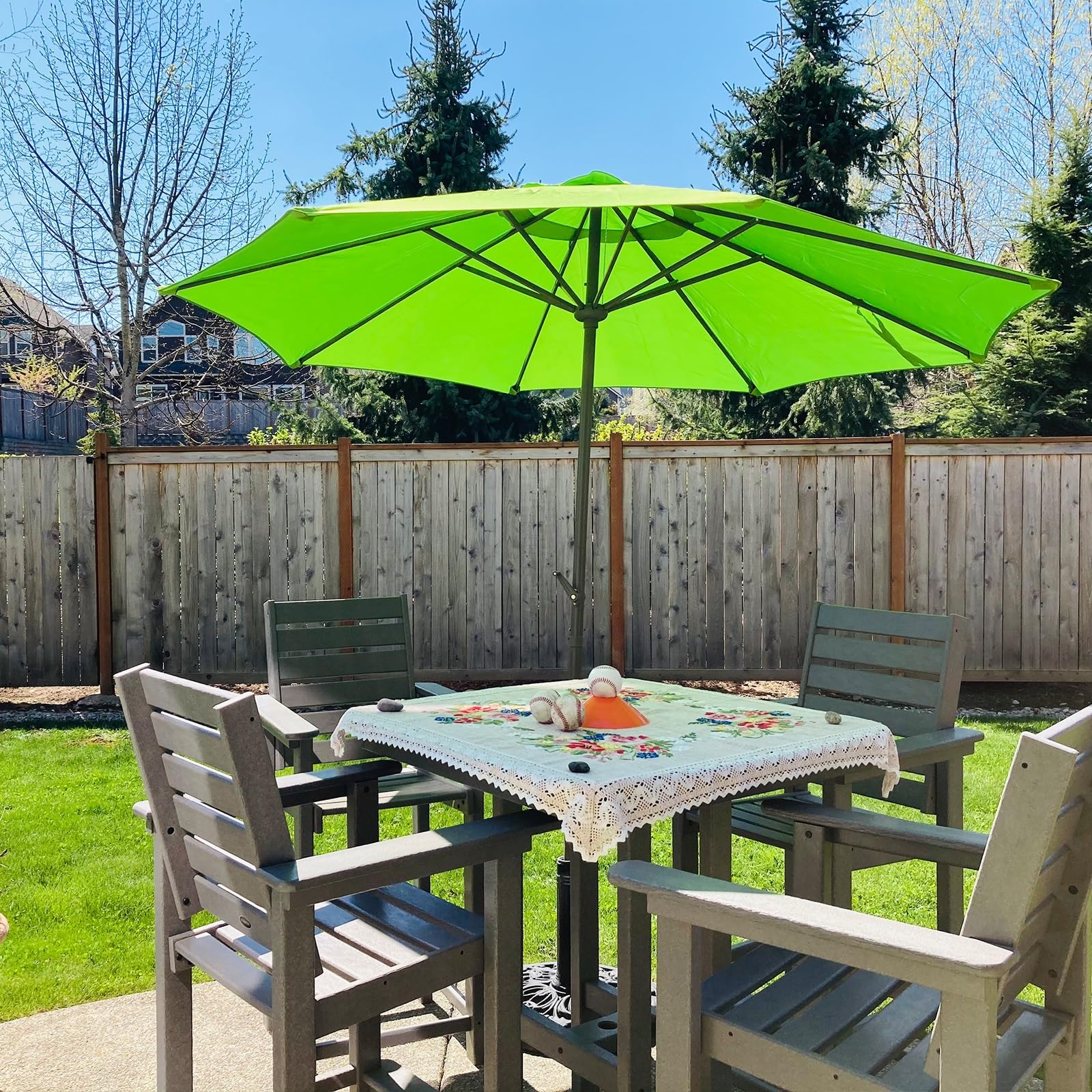 2.7M Parasol Replaceable Cloth Garden Umbrella