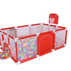 Game fence with balls