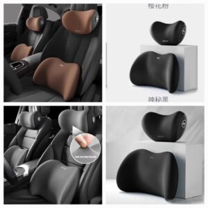 2 piece memory foam car headrest lumbar support