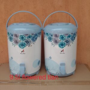 flowered tea urn