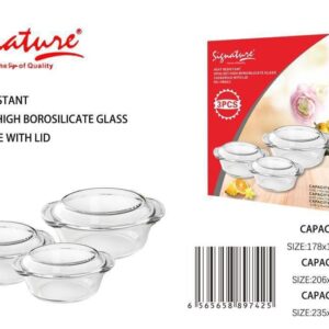 Set of 3 Signature Casserole (0.7L, 1.0L, 1.5L)