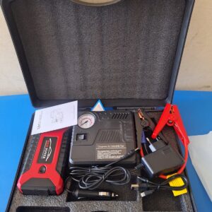 Jump Starter. Portable Car Jump Starter Kit With an Integrated Air Compressor