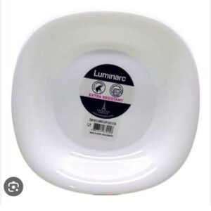 Set of 6 Luminarc Quadra White Plates