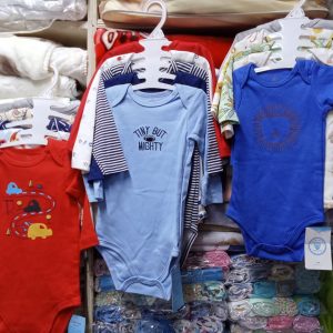 5PC Pretty Cotton Long-sleeve Baby Onesies