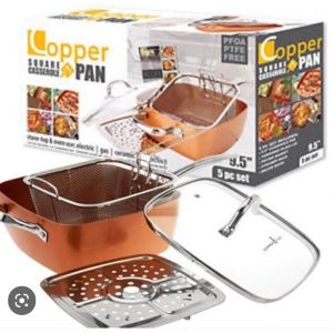 Long Handle Copper Square Pan