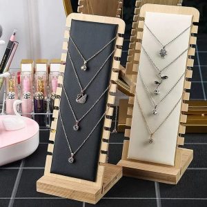 Creative Bamboo Wooden Necklace Frame