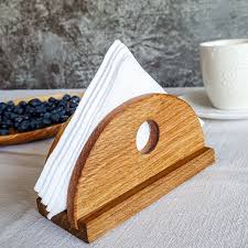 Wooden serviette holder