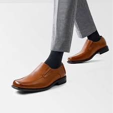 Easy‑wear brown formal slip‑on shoes